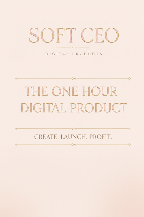 The One Hour Digital Product — Create. Launch. Profit.